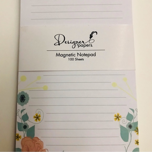 New Designer Papers Floral Magnetic Notepad “To Do” on Top 100 Lined Sheets - Picture 8 of 11